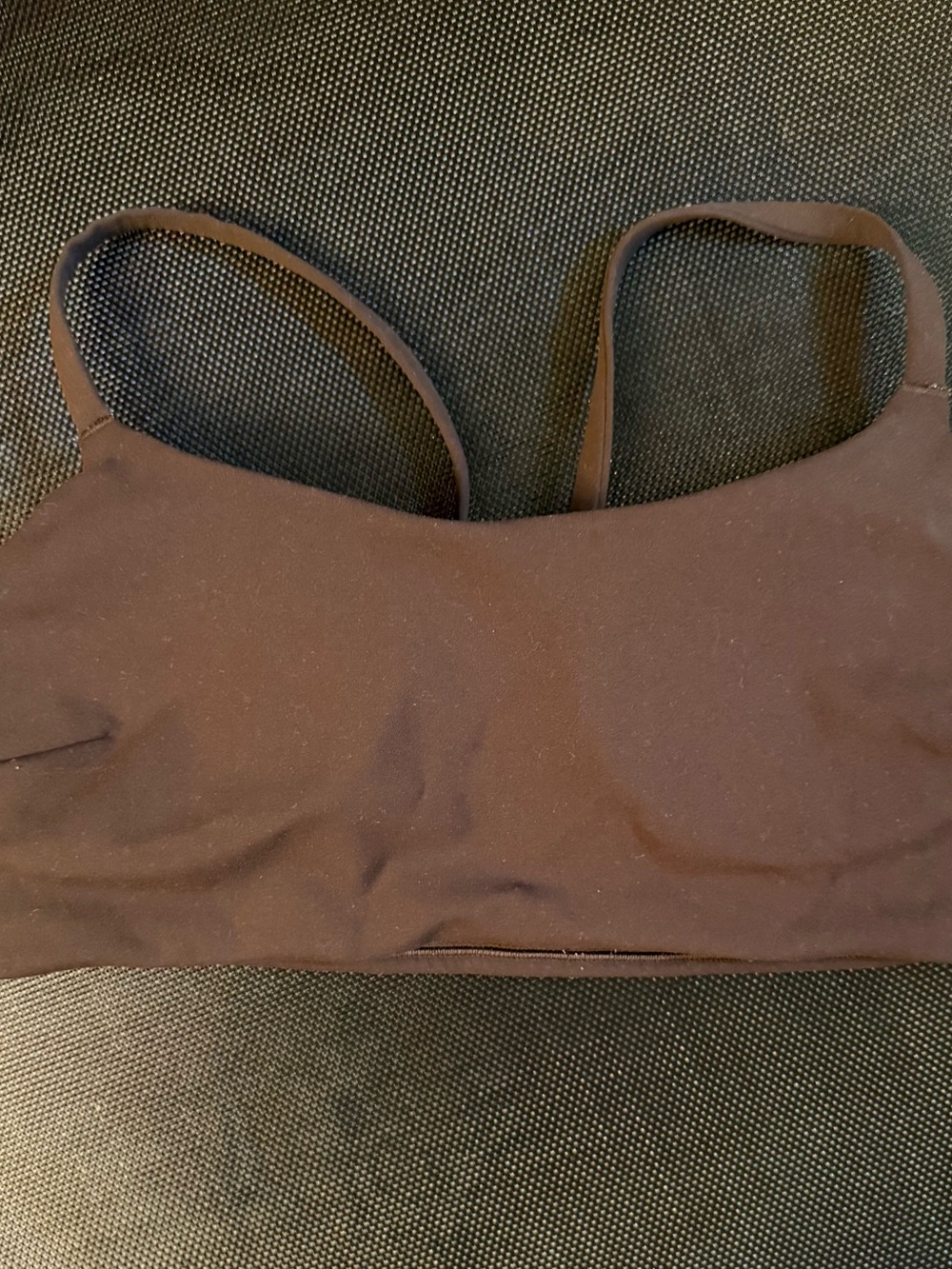 lululemon Flow Y Bra in a dark brown